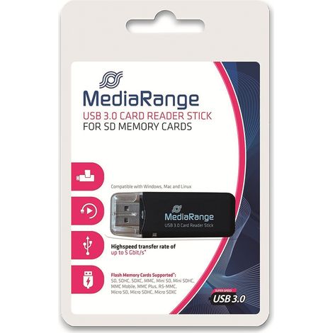 MEDIARANGE USB3.0 Cardreader MRCS507, schwarz