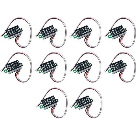 Capteur auto DC Digital Voltmeter Heads 0.36inch LED Digital Voltmeter DC 0 – 30.0V Motorcycle Voltmeter Three – Wir (1/4)