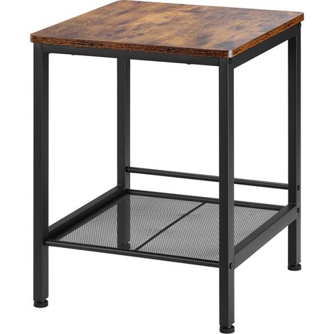 Mophorn 3-teiliges Tisch-Set für Wohnzimmer, (105 cm Länge) Couchtisch im Industrie-Design mit 2 quadratischen Beistelltischen (45 cm Länge), Sofatisch-Sets mit stabilen Metallbeinen, ideal für Büro