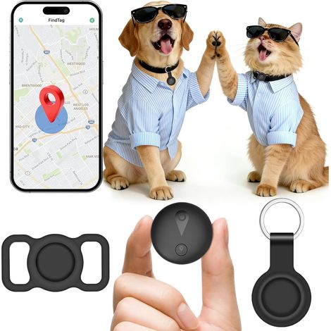 Collare per gatti GPS, cane GPS con rilevamento della posizione in tempo reale, nero (1/5)