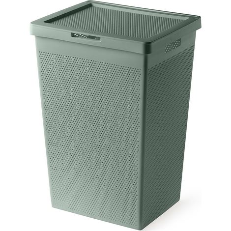 Cesta portabiancheria 65 lt verde salvia in plastica riciclata (1/3)