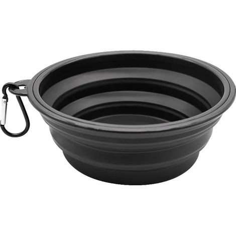 Tragbare Hundeschüssel, Zusammenklappbares Design, Multifunktionale Verwendung, schwarz, 1000ML-b (1/2)