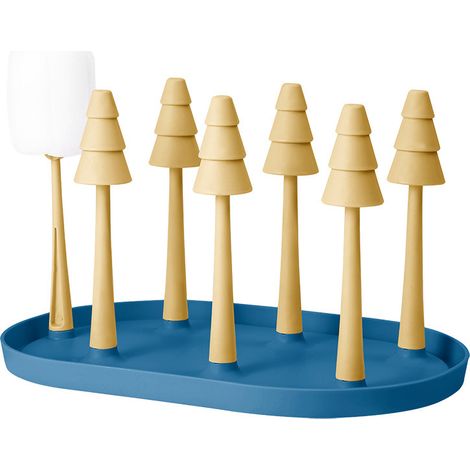 escurridor de tazas con bandeja de goteo, soporte multifuncional de PP para tazas, soporte extraíble para cocina y bar. (1/5)