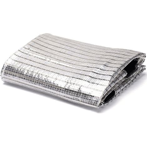 Tissu de Bloc UV perméable Filet de Protection Solaire extérieur Durable Filet de Papier d'aluminium réfléchissant 75% taux d'ombrage Balcon Jardinage de Toit (2X2m)