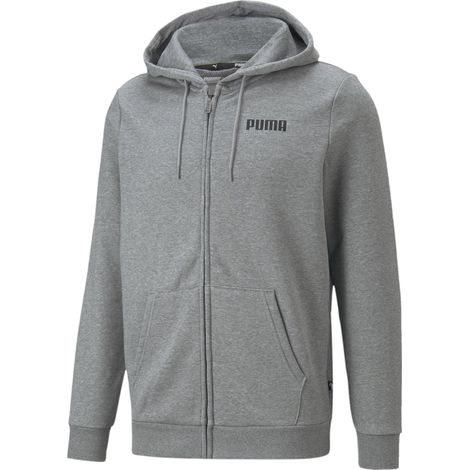 Puma ESSENTIAL FULL-ZIP FL Herren-Hoodie, grau, 84724202, Größe S