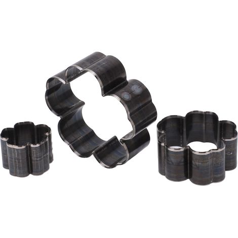 Ensemble de 3 Emporte-pièces Fleur en Acier Allié pour Cuir - Outils de Découpe Précise 1.2, 2 et 2.8 Pouces (1/5)