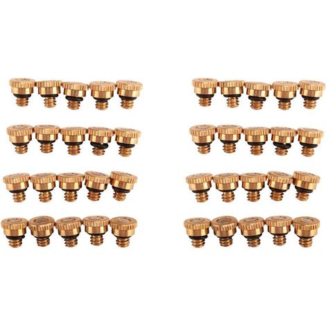 40 Stück Messing-Sprühdüsen für Kühlsysteme, 0,012 Zoll (0,3 mm) Wassersprühdüsen