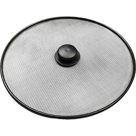 Splash Guard for Frying Pans and Saucepans 25 cm Stainless Steel Wire Mesh with Handle Grease Splash Guard for Kitchen and Household (1/5)