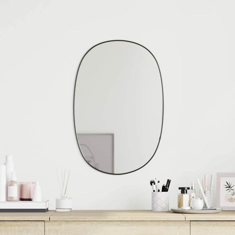 vidaXL Espejo de pared negro 60x40 cm (1/5)