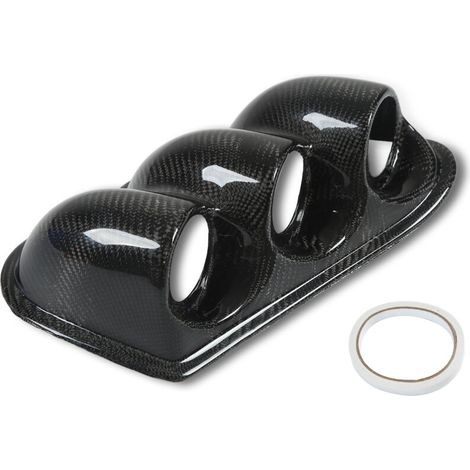 Supporto per cruscotto di ricambio in fibra di carbonio, 52 mm, triplo indicatore, per Mitsubishi Lancer EVO 7a, 8a, 9a generazione con guida a destra 2001-2007 (1/5)