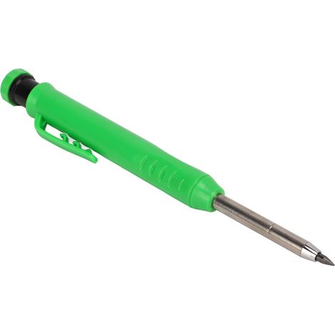 Crayon de charpentier solide avec taille-crayon intégré, kit portable pour menuisiers et designers, capuchon sans fente, outil de traçage précis (1/5)