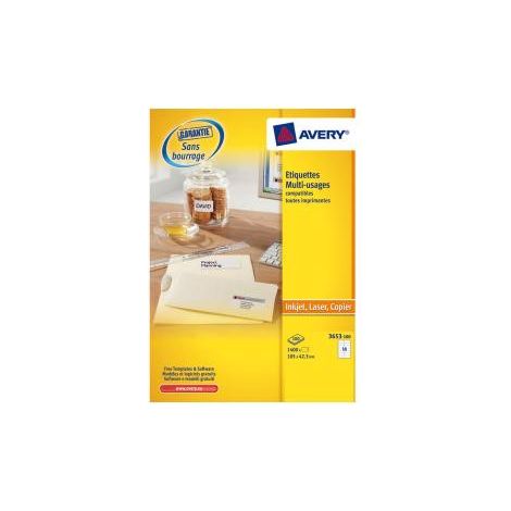 Avery Zweckform, Etiquetas Avery 105 x 42,3mm, A4 (3653) (1/2)