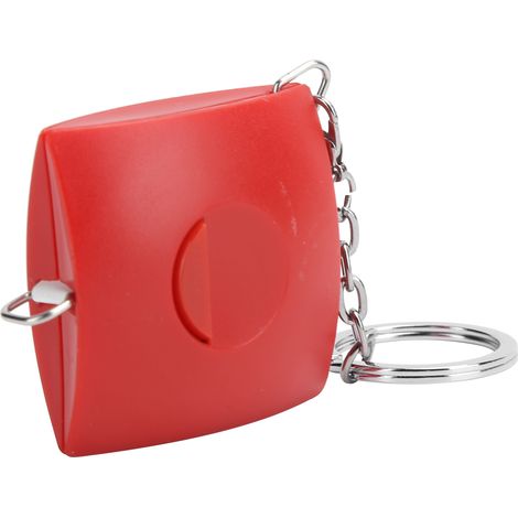 Mini ruban à mesurer rétractable automatiquement en PVC rouge, pour la couture, les travaux manuels et le port de vêtements. (1/5)
