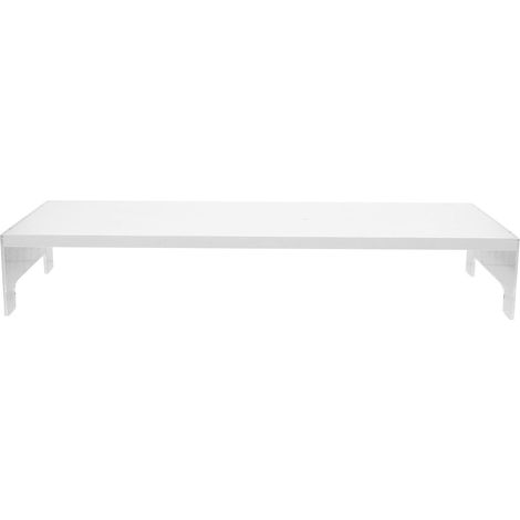 Support D'écran pour Bureau en Acrylique Blanc Élévateur D'ordinateur Portable, Installation Facile, pour Bureau et Maison, Design Élégant et Fonctionnel