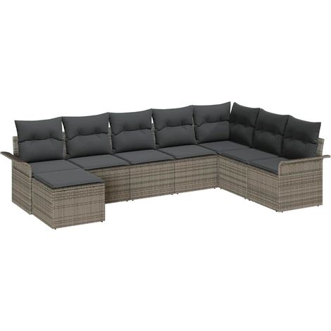 Maison Exclusive - Gartensofa-set mit Kissen mit Speicher 8 pcs G