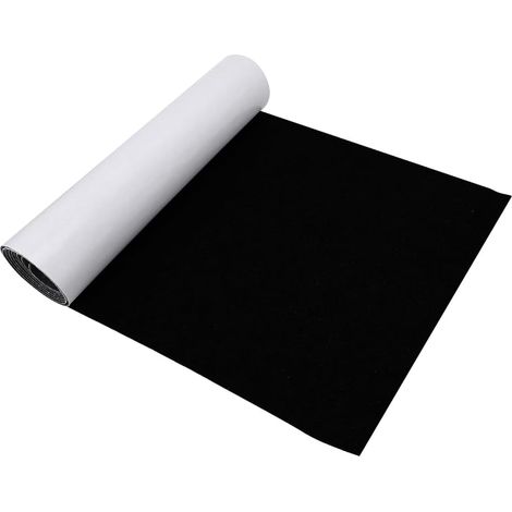 Feutre Autocollant Noire 1 mm, 40 x 220 cm, Tapis Feutrine adhésif, Tissu de Feutre Autocollant, Adhesive Felt Pads, revêtement intérieur (1/5)