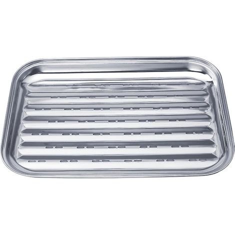 Ensemble de 2 paniers à griller en acier inoxydable pour barbecue, pour griller légumes et viandes (1/3)