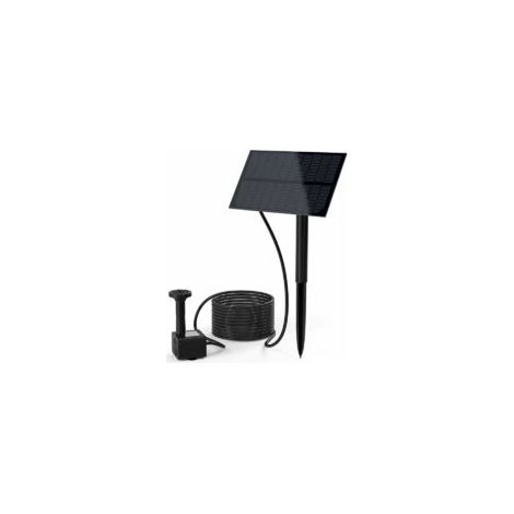 Bomba solar para fuente Crezuo, bomba de agua solar de 1,5 W con estaca para suelo y 7 boquillas diferentes, fuente flotante para jardín, estanque y uso exterior - Crezuo