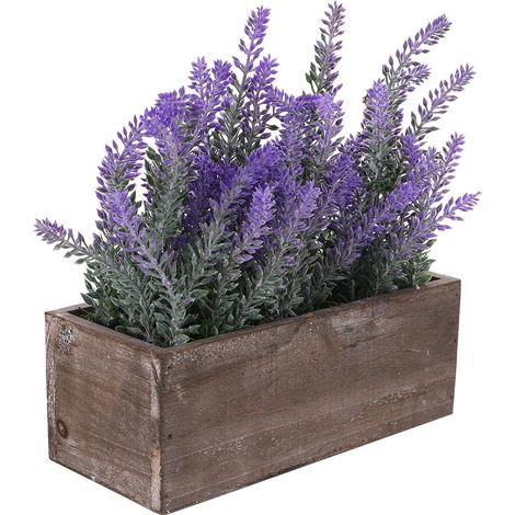 Bonsaï Artificiel de Lavande en Pot Décoratif, Plante Artificielle Réaliste pour Décoration Intérieure, Fausse Plante Lavande Bureau et Chambre, Ornement Naturel et Élégant (1/5)