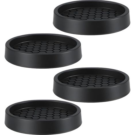 Patin en Caoutchouc, Patins Meubles Bed Sofa Wheel Pad, Pied en Caoutchouc Pad, Lit Armoire Canapé Chaise Table, Noir