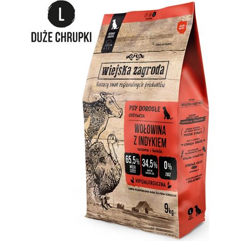 Wiejska Zagroda Bœuf à la dinde adulte L 9kg (1/5)