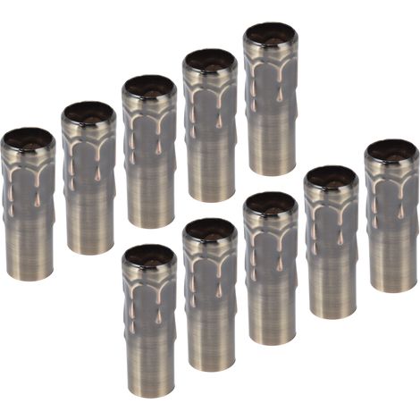 Lot de 10 tubes métalliques E14 pour douilles de lampes à bougie, 25 x 80 mm, bronze (1/5)
