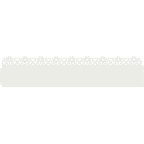 Lawn Edgings 30 pcs White 103 x 0.05 x 22 cm Steel vidaXL