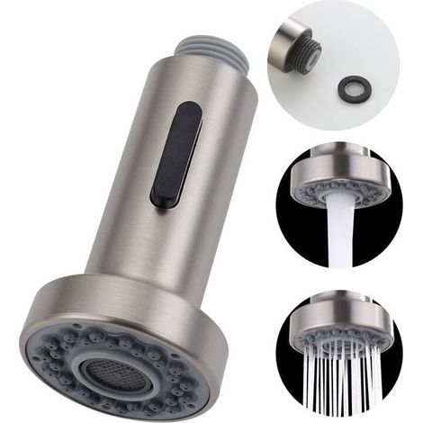 Douchette pour robinet rétractable 2 modes – ABS galvanisé – G1/2 pouce – Économie d'eau et installation rapide (1/5)