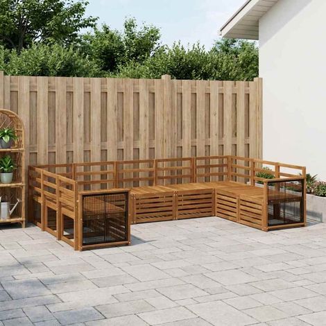 vidaXL Outdoor Sofa Set 7 pcs Natural Solid Acacia Wood (1/5)