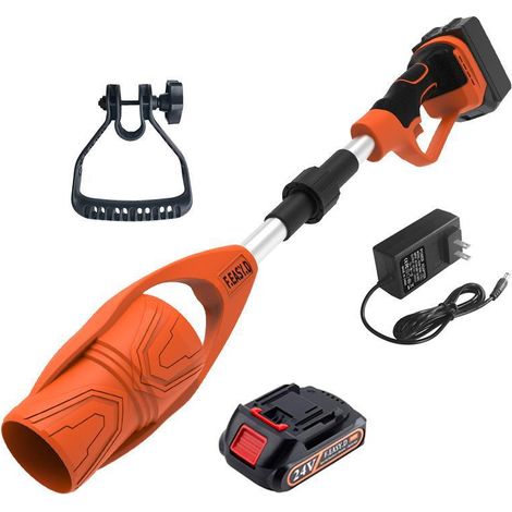 Akku-Laubbläser, 400 Watt, 29.000 U/min, 520 CFM, 150 MPH, mit Winkelstück, stufenlose Geschwindigkeitseinstellung