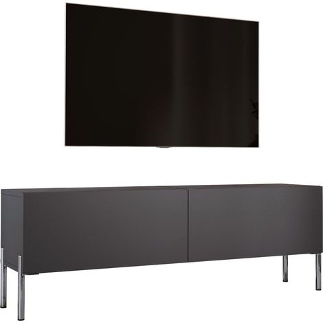 Meuble TV: Anthracite, pieds Chrome, 140 x 52 x 32 cm (1/5)