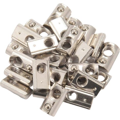 25 écrous à billes M5 compatibles avec les profils à rainure en T de type 2020 (1/5)