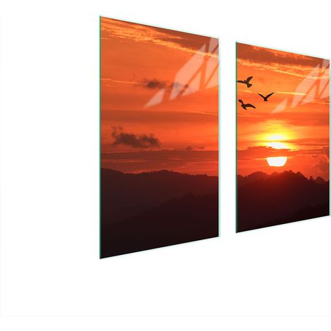 Assiette de protection en verre pour la cuisine 65x52 soleil (1/5)