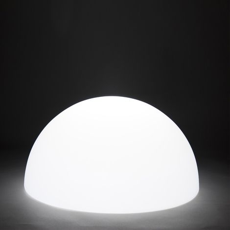 Halbkugelförmige Weisslichtlampe aus Polyethylen mod. Babymoon Ø 60 cm