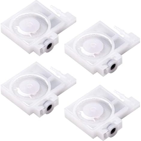 Lot de 4 amortisseurs d'encre de rechange pour imprimantes Epson P408 R1900 R1390 L1800 L1400 R2000 R2400 L1300 T50 L805 DTF pour imprimantes E-pson et photo/documents Blanc (1/5)