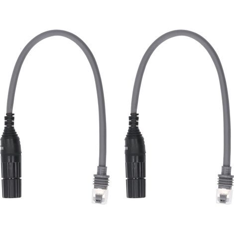 SPX Male to RJ45 Adapter, Female Connector for Gen 3 V3 Rectangular Satellite Cable Extension, 1 Pair (1/5)