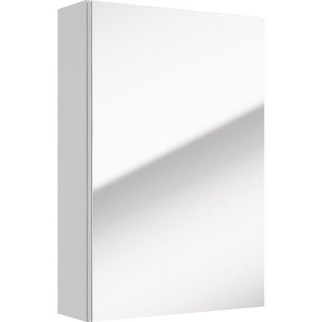 Mobiletto da bagno sospeso Salsa con specchio, bianco, 60x40x15 cm