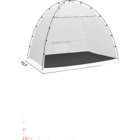 Cabina de pintura, diseño espacioso, fácil instalación, soporte blanco S (1/2)