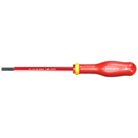 Avvitatore isolato Protwist 10000 Volt per viti a taglio 5,5x125 - lama svasata 5,5 mm - FACOM - AT5.5x125VE