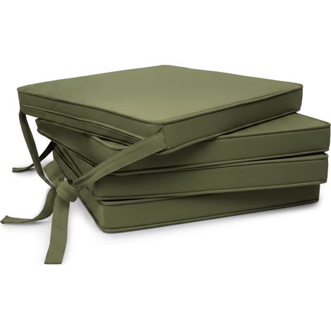 4er Set Loft SK Stuhlkissen Olivgrün 45x40x5cm