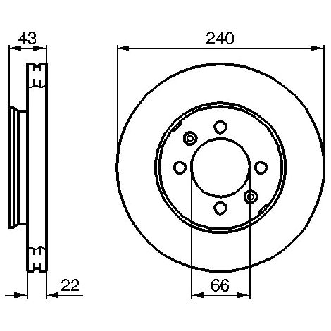 Disque de frein BOSCH 0 986 478 813 pour MAESTRO Fastback,