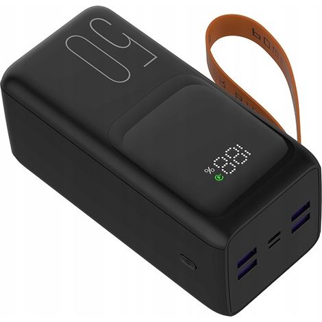 Powerbank veloce e potente con USB-C Lightning da 50000 mAh, PD, QC 3.0 e potenza di 22,5 W + cavi (1/5)