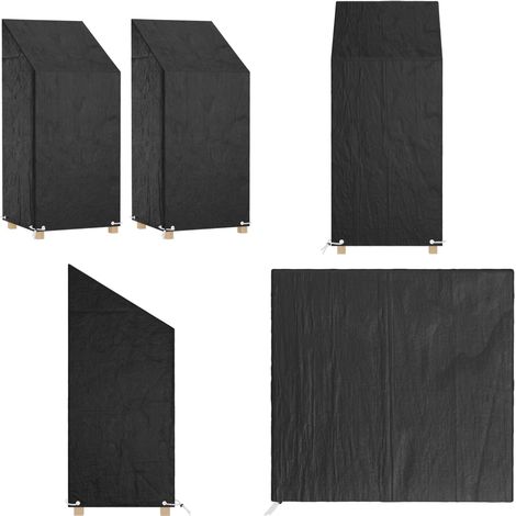 Abdeckungen für Gartenstühle 2 Stk. 8 Ösen 65x65x110/150 cm - Gartenstuhl Abdeckung - Gartenmöbel Abdeckung - Wasserdichte Abdeckung - UV-beständige Abdeckung - Outdoor Schutzhülle - Home & Living (1/5)