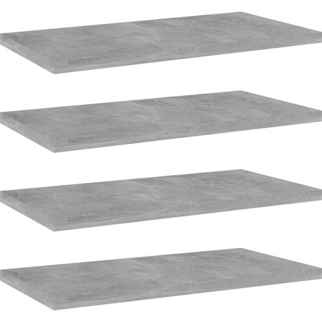 Bücherregal-Bretter 4 Stk. Betongrau 40x20x1,5 cm Holzwerkstoff