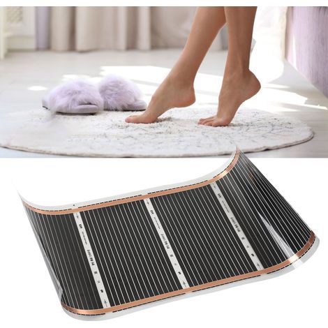 Schwimmend verlegtes und laminiertes 220-V-Elektroheizsystem, 100 cm lange elektrische Heizfolie, leise und gleichmäßig beheizt, ultradünne und wartungsfreie Bodenmatte, Typ C: 60 x 100 cm (1/5)