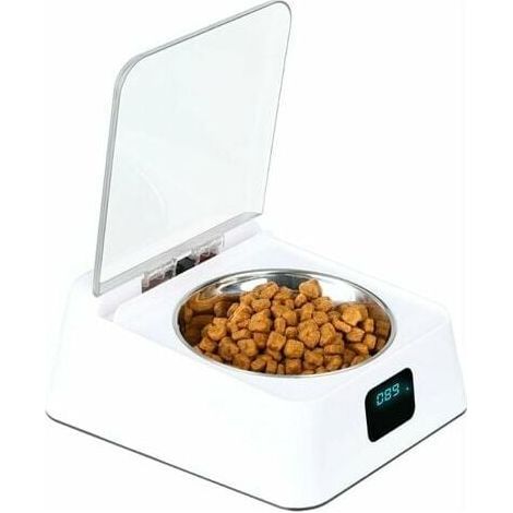 350 ml Haustiernapf mit Infrarotsensor – Edelstahl – Automatischer Deckel – USB-aufladbar – Für Katzen und Hunde (1/5)
