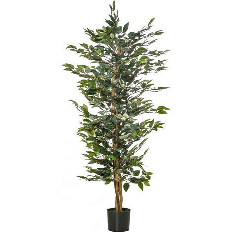 Ficus artificiel réaliste avec pot TITUS vert (1/5)