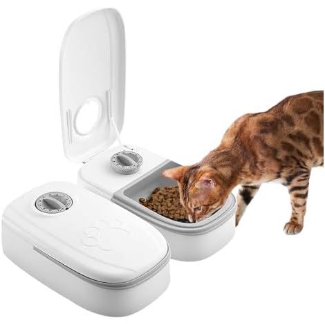 Distributeur Auto Animal, 2 Repas, Petit Chien, Patee, Seche, Minuterie, Programmable, Animal (1/5)