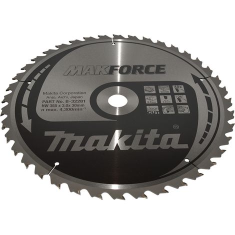 B-32281 Disco sega circolare, Makparace T.C.T, 355 x 30 mm, 40 D