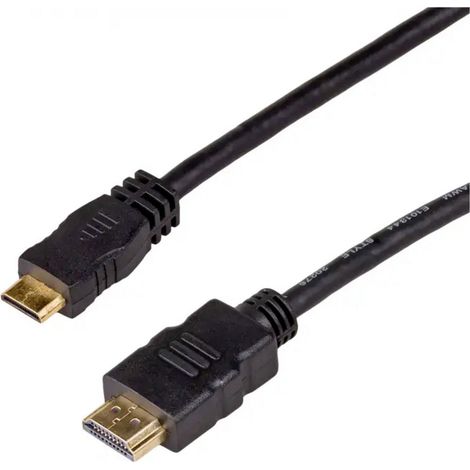 Câble HDMI Mini HDMI 1.4 Akyga AK-HD-10M UHD 4K 1080p pour TV 1 m (1/2)